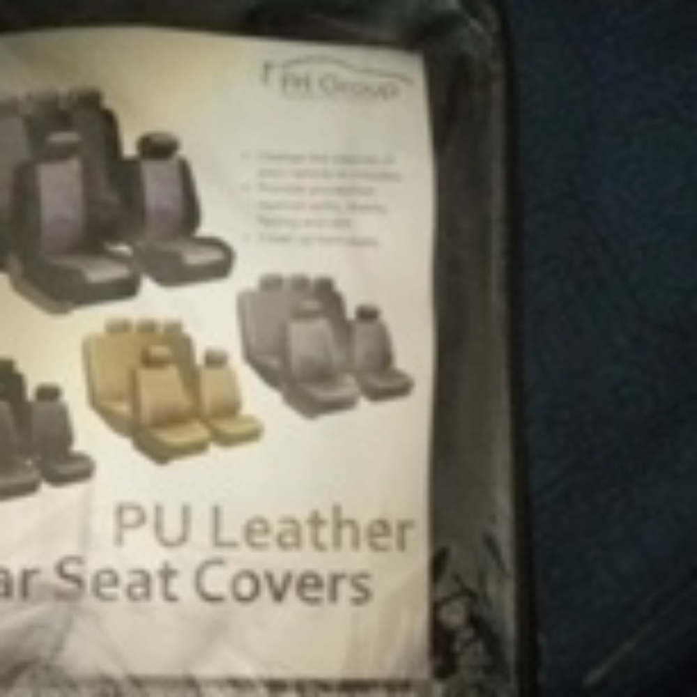 PU Leather back seat cover.